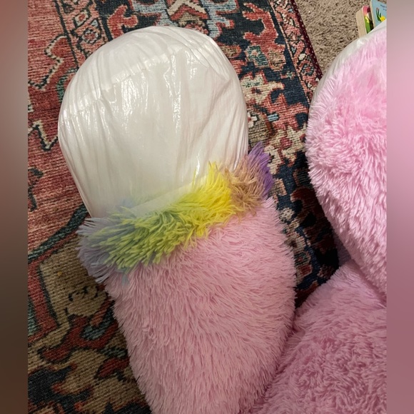Goffa Jumbo 48” pink/rainbow unicorn plush. Like new - Picture 6 of 8